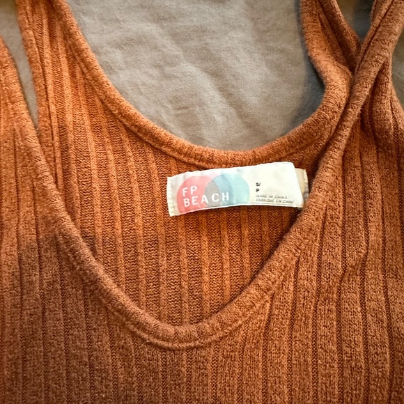 FP Beach Tops - FP Beach Women's Ribbed Tank Top - Orange